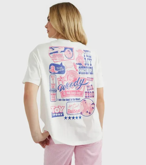 Women's White Toy Story Poster T-Shirt