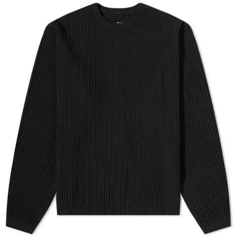 Biker Crew Ribbed Knit