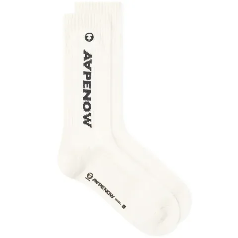 AAPE Ribbed Logo Sock