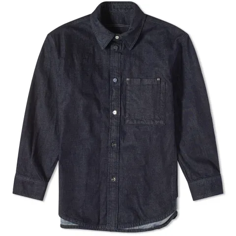 Back Logo Denim Overshirt