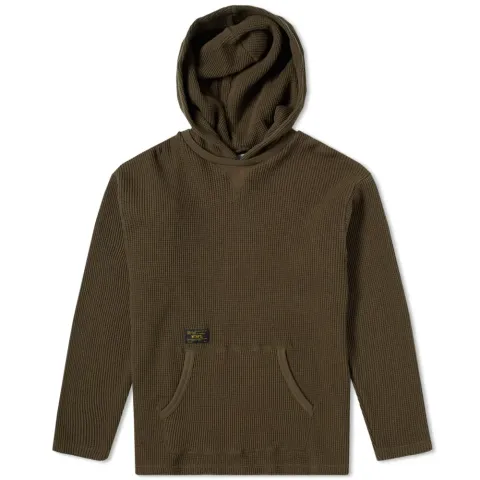 Long Sleeve Hooded Waffle Tee