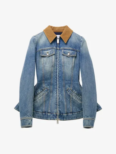 Peplum Denim Jacket