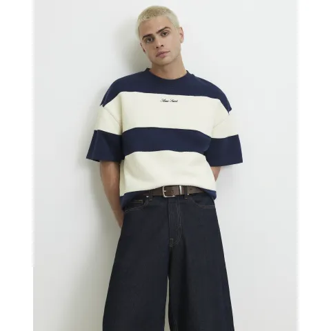 River Island Cotton Ame Saint Stripe T-Shirt