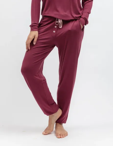 Cyberjammies Jersey Pyjama Bottoms Berry