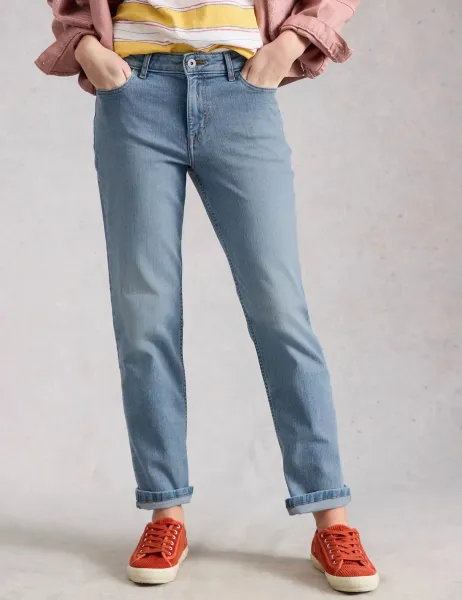 White Stuff Mid Rise Straight Leg Jeans Denim