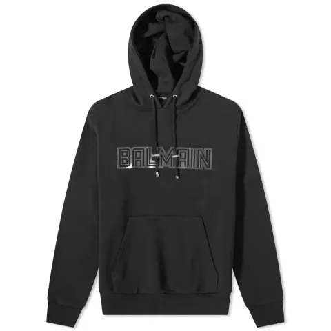 Paris Logo Metallic Popover Hoodie