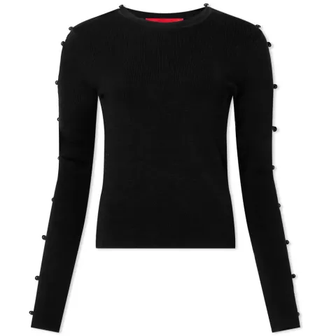 Long Sleeve Unbutton Knit Top