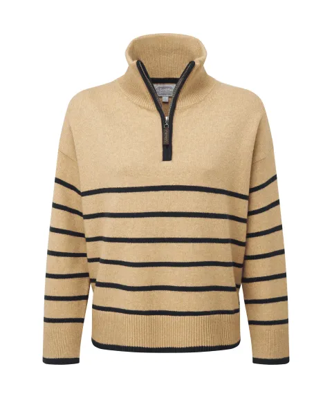 Schöffel Country Sandsend Quarter Zip Jumper - Warm Sand