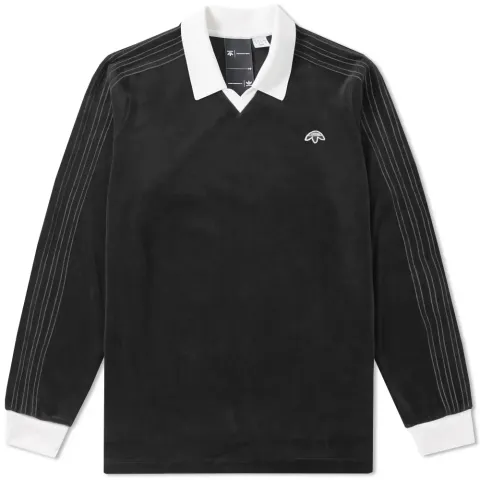 Adidas x Alexander Wang Velour Long Sleeve Polo