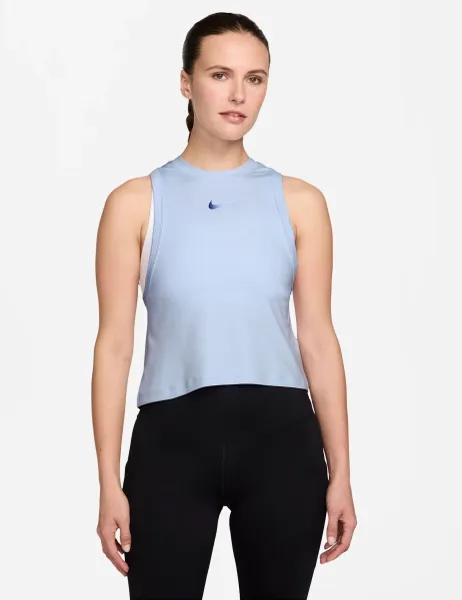 Nike Pro Racer Back Vest Top Light Blue