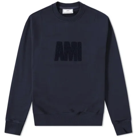 AMI Collegiate Patched Tonal Logo Sweat