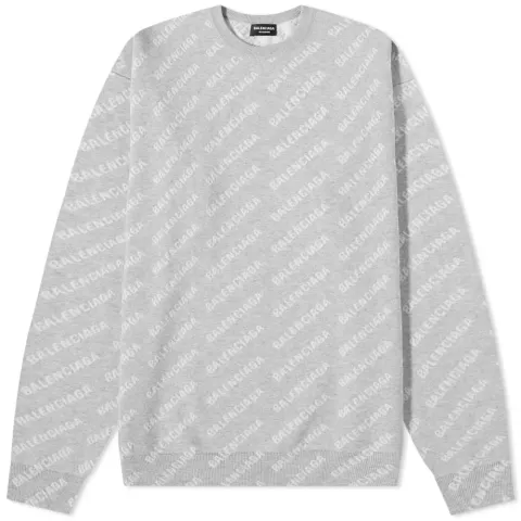 All-Over Logo Crew Knit