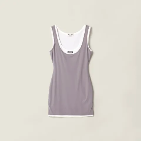 Stretch jersey mini-dress