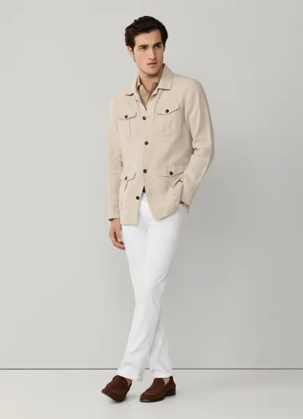 Classic Fit White Denim