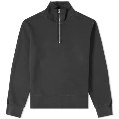 Pigment Dyed Half Zip Sweat