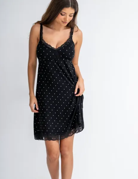 Pour Moi Sofa Loves Lace Removable Cup Chemise Black Mix