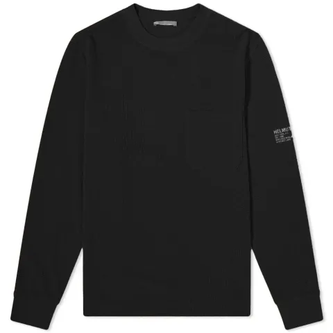 Long Sleeve Logo Pocket Waffle T-Shirt