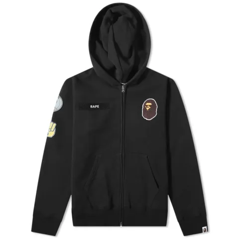 Military Patch Heavy Weight Zip Hoody