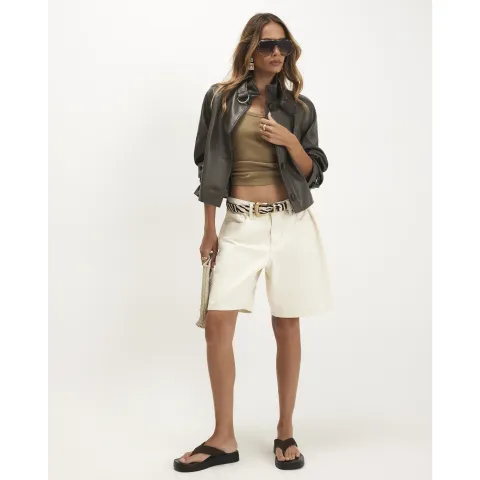River Island Funnel Neck Cropped Trench Coat