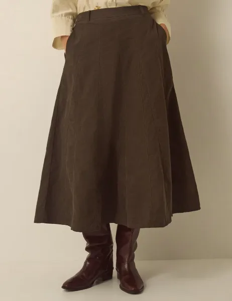 Monsoon Cord Midi A Line Skirt