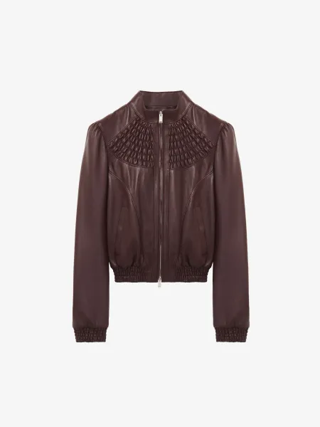 Smocking Leather Jacket