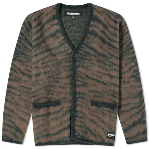 Tiger Patterned Mohair Cardigan