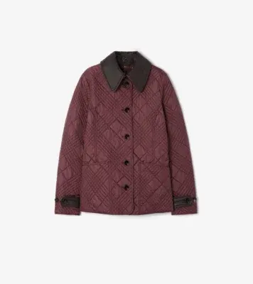 Quilted Nylon Fernleigh Jacket in Vineyard red