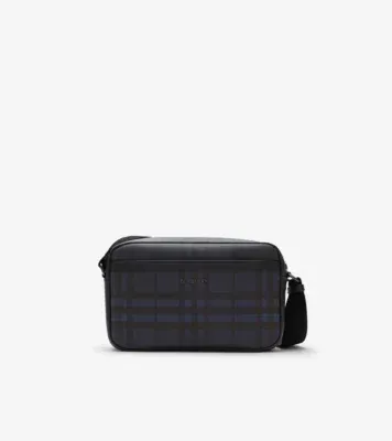 City Check Crossbody Bag in Navy - Men, Cotton, Technical