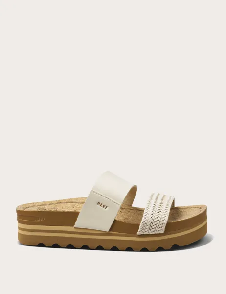Reef Cushion Vista Hi Flatform Sandals Cream