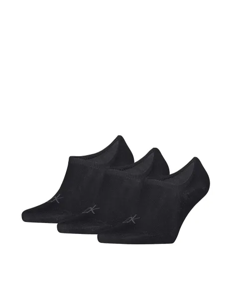 Calvin Klein 3 Pack Cotton Rich Trainer Socks Black