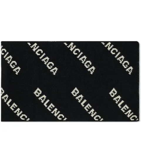 All Over Logo Knit Scarf