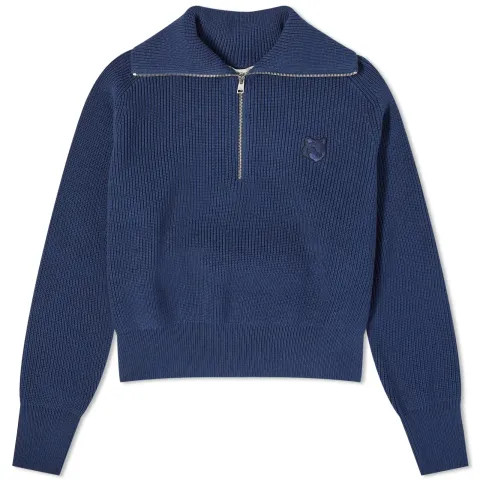 Bold Fox Head Patch Half Zip Jumper