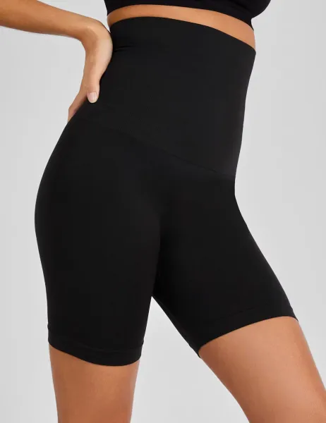 JoJo Maman Bébé Maternity High Waisted Shorts Black
