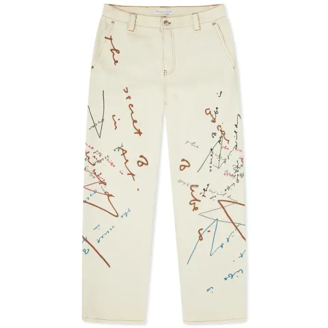Oscar Wilde Straight Leg Printed Jeans