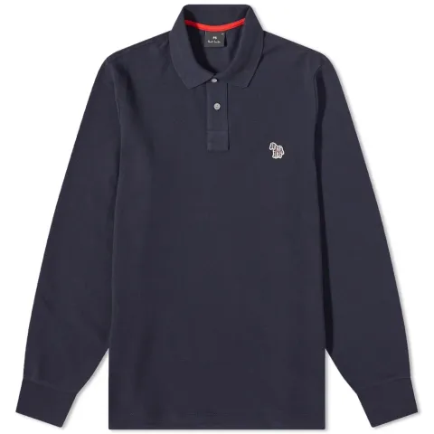 Long Sleeve Zebra Polo Shirt