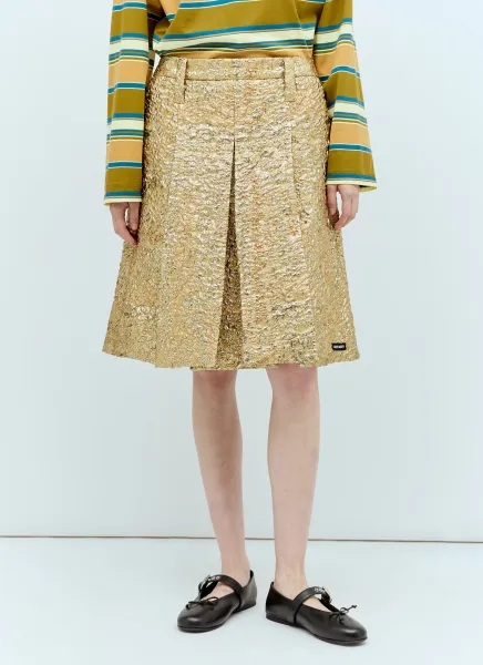 Cloquet Lamé Jacquard Skirt
