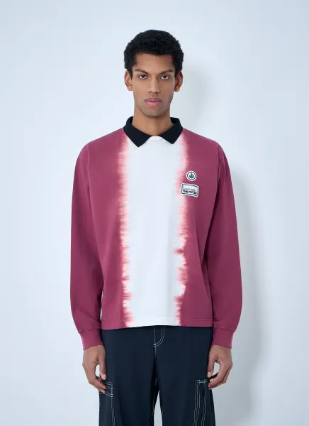 Contrast Collar Long Sleeve Shirt