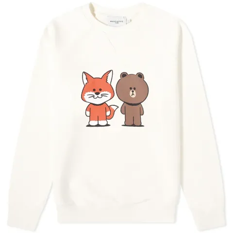 Maison Kitsuné x Line Friends Kitsune Big Print Crew Sweat