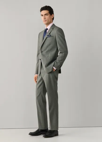 Wool Rustic Tropical Textured Suit
