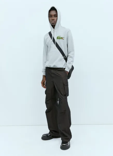 x Lacoste Logo Patch Hooded Sweatshirt