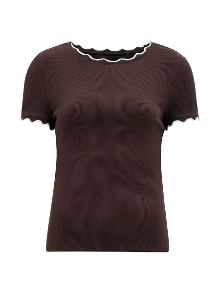 Forever New Rebecca Scallop Trim T-Shirt