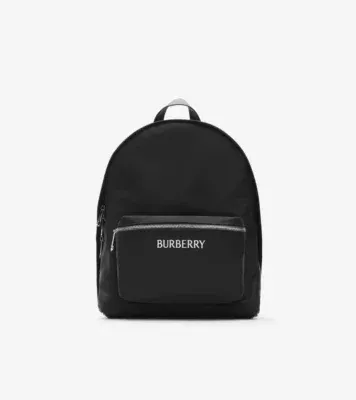 Nylon Backpack in Black