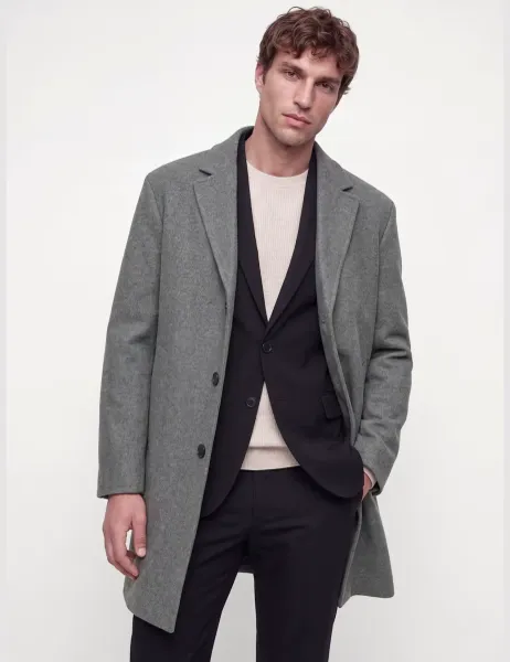 Jack & Jones Smart Overcoat Dark Grey