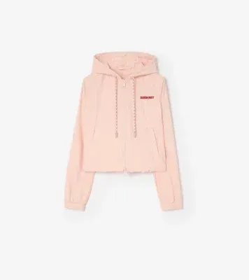 Heart Knight Stretch Nylon Hooded Jacket in Compact pink