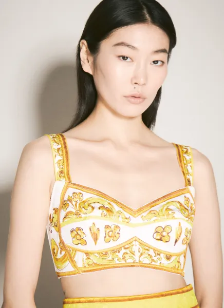 Majolica Coset Crop Top