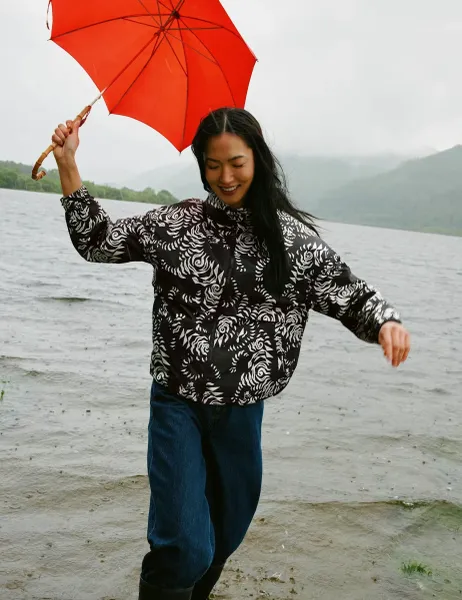 White Stuff Paige Printed Rain Jacket