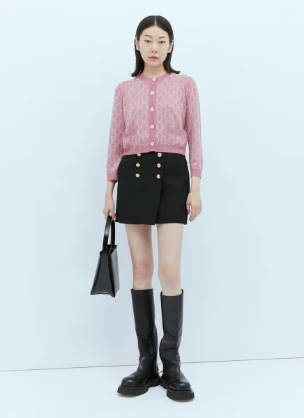 Interlocking GG Crystal Knit Cardigan