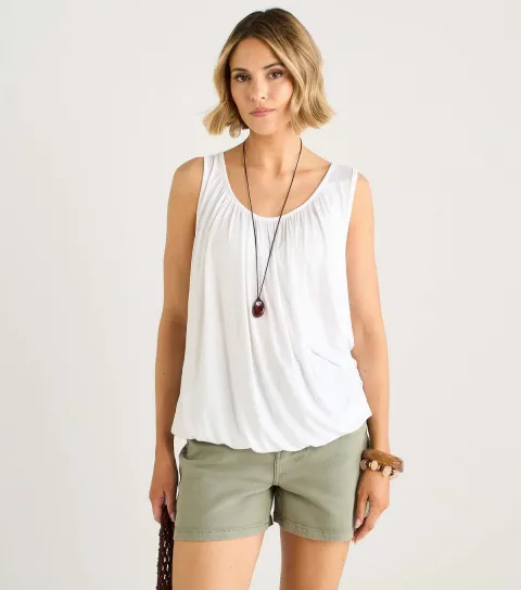 Women's White Oversized Top