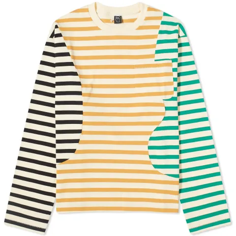 Organic Panel Stripe Long Sleeve T-Shirt