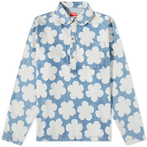 Floral Repeat Denim Overshirt